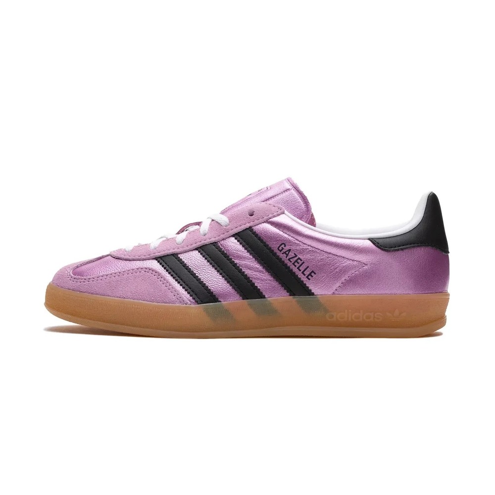 Adidas Gazelle Indoor Women's Size 5.5 Bliss Lilac Pink Black Shoes JS1406 NEW - Picture 2 of 6